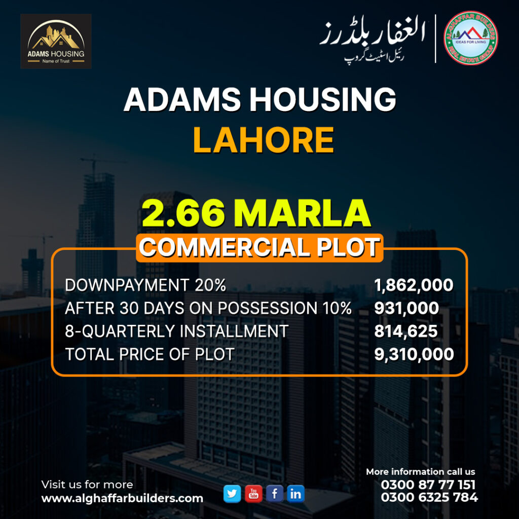 2.66 Marla Commercial Adams Housing Lahore